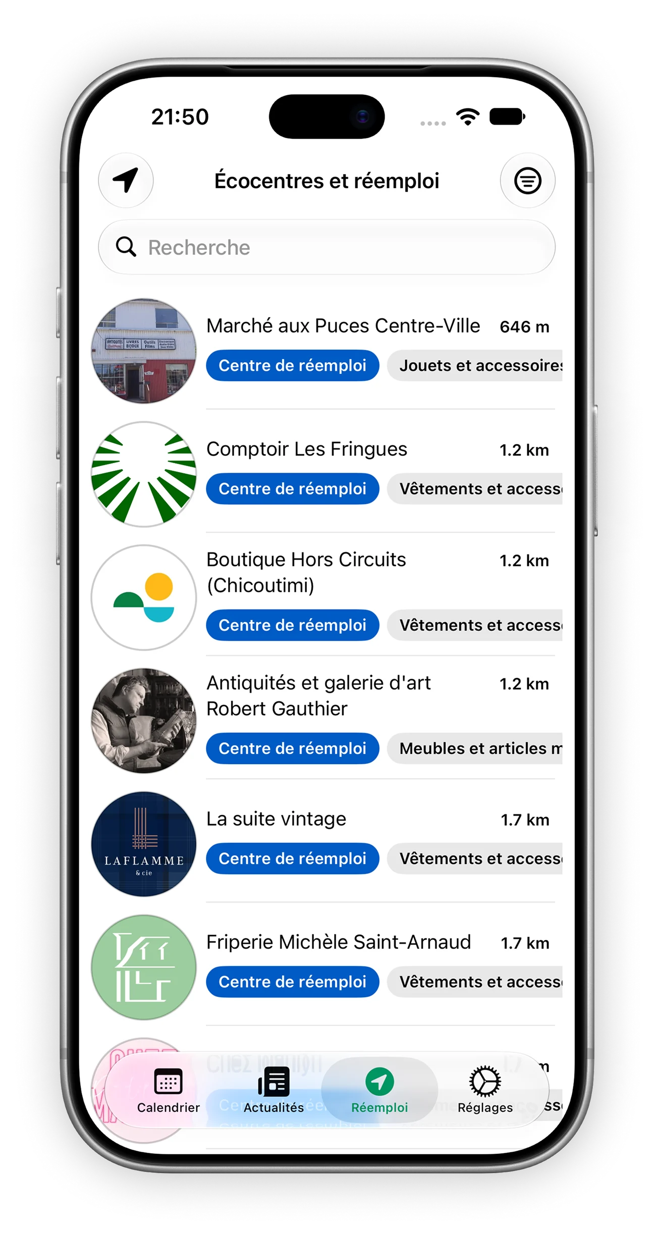 Écocentres et centres de réemploi